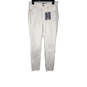 Democracy Ab Solution Womens SZ 4 White Jeans Booty Lift Jegging Ankle NWT